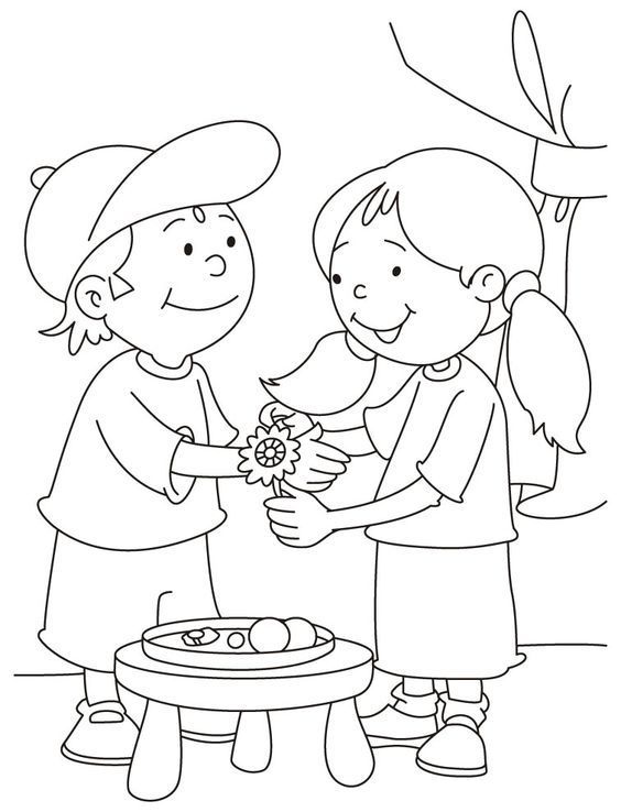 Brother And Sister Coloring Pages