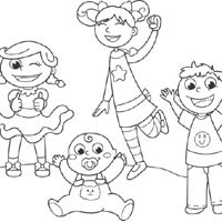 200x200 Brothers And Sisters Coloring Pages Surfnetkids