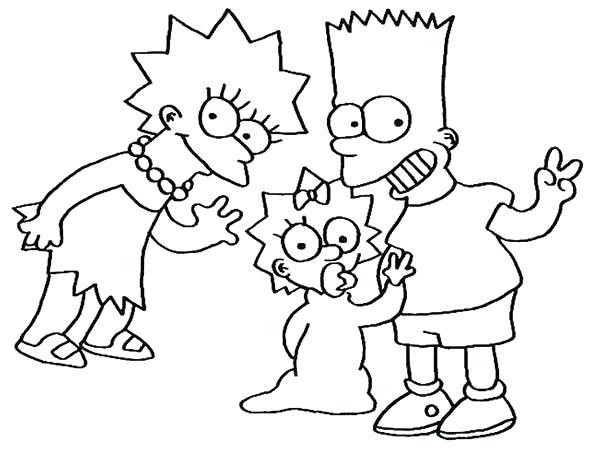 600x451 The Simpsons Coloring Pages Coloring Pages 2 The Brothers