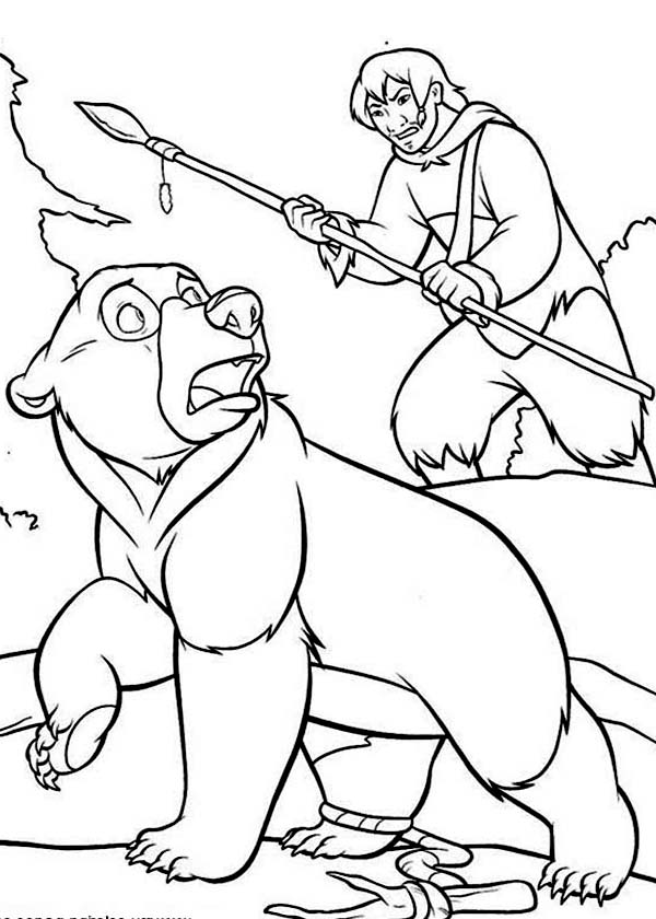 600x840 Brother Bear Denahi Want To Hunt Koda The Bear Coloring Pages