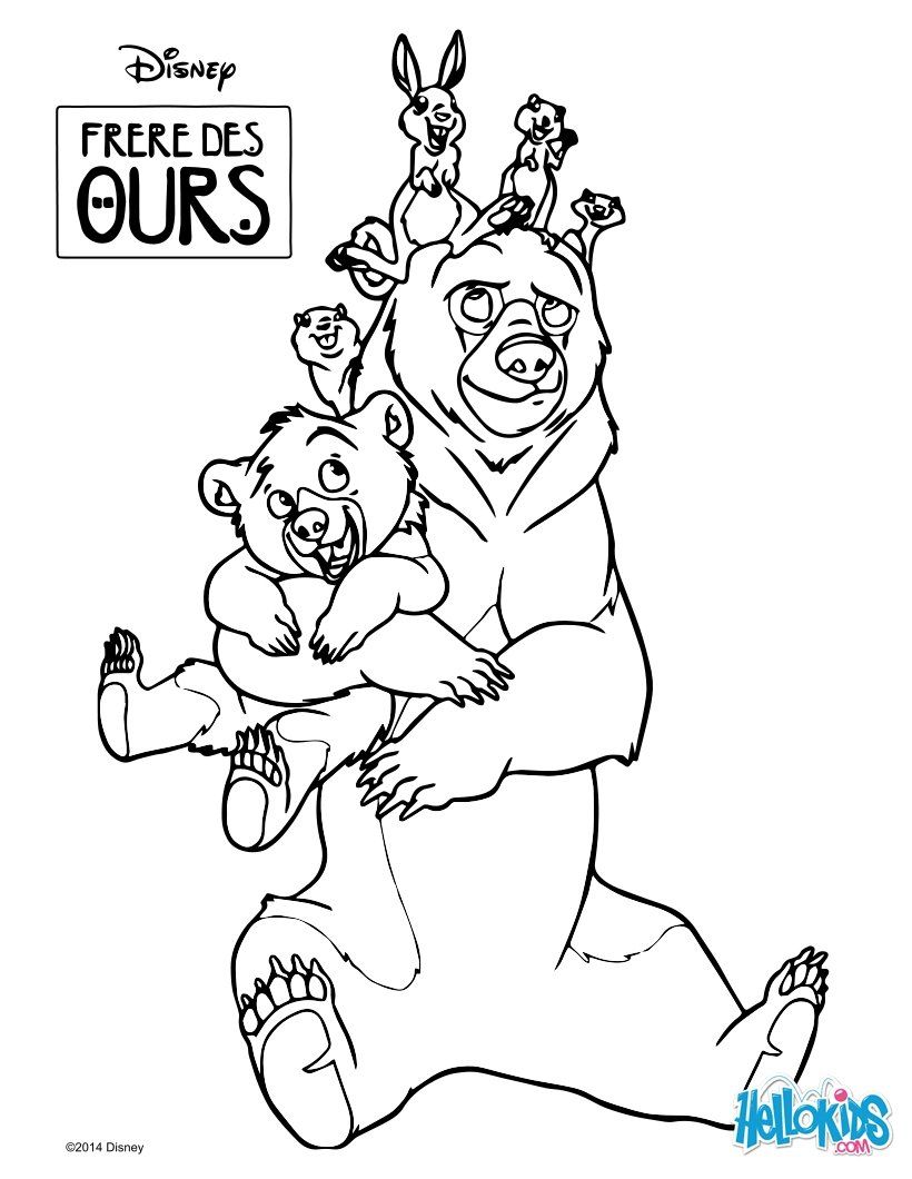 820x1060 Coloring Page Of The Disney Movie Brother Bear. Color This Bears