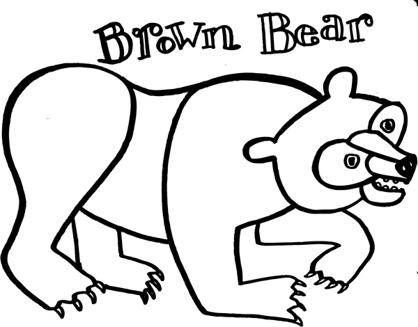 Brown Bear Coloring Pages Brown Bear Brown Bear What Do You See 600x470 Brown Bear Coloring Pages Brown Bear Brown Bear What Do You See