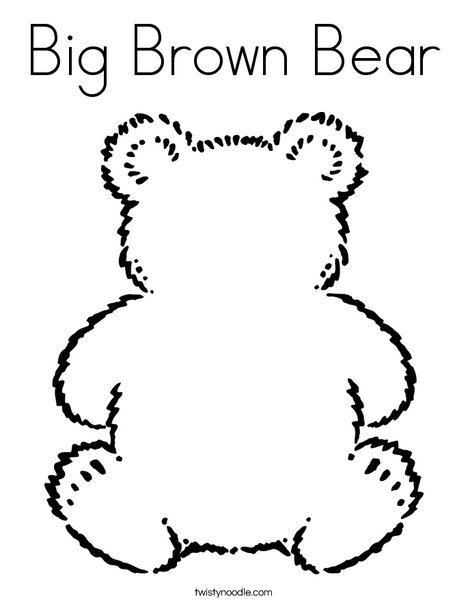 468x605 Big Brown Bear Coloring Page