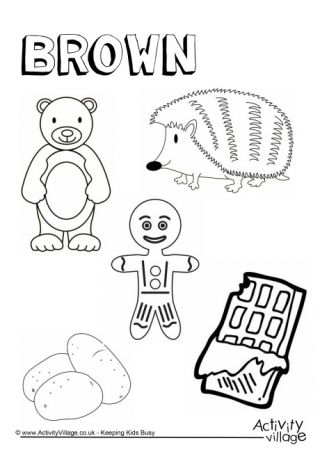 320x452 Brown Things Colouring Page Colors Brown Things