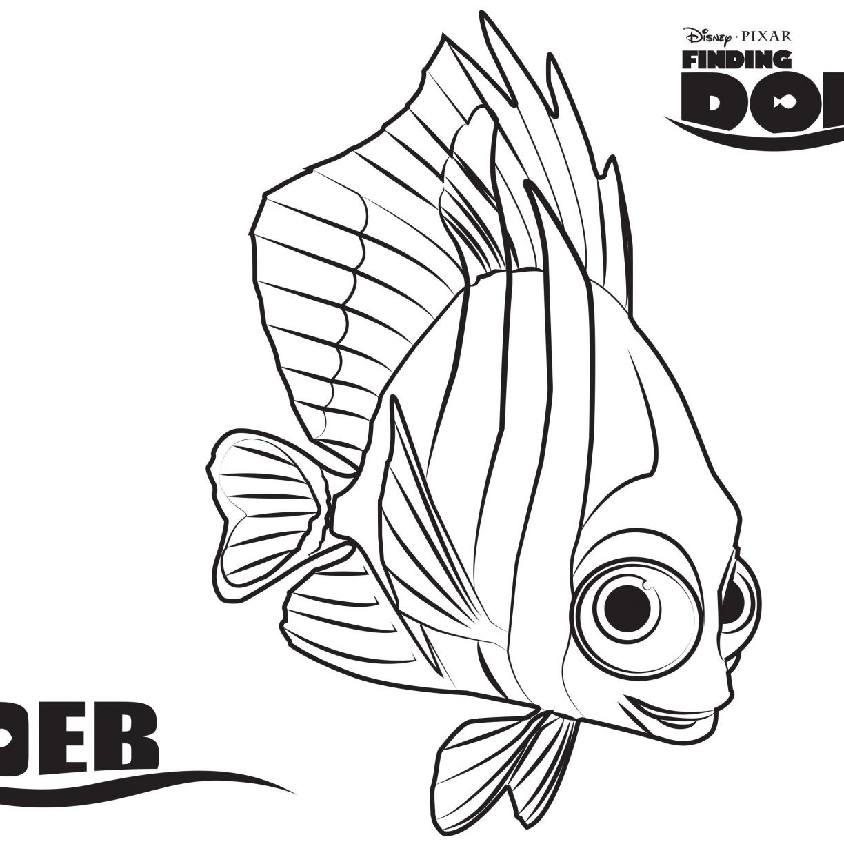 1224x1224 Bruce From Finding Nemo Coloring Pages Fiscalreform