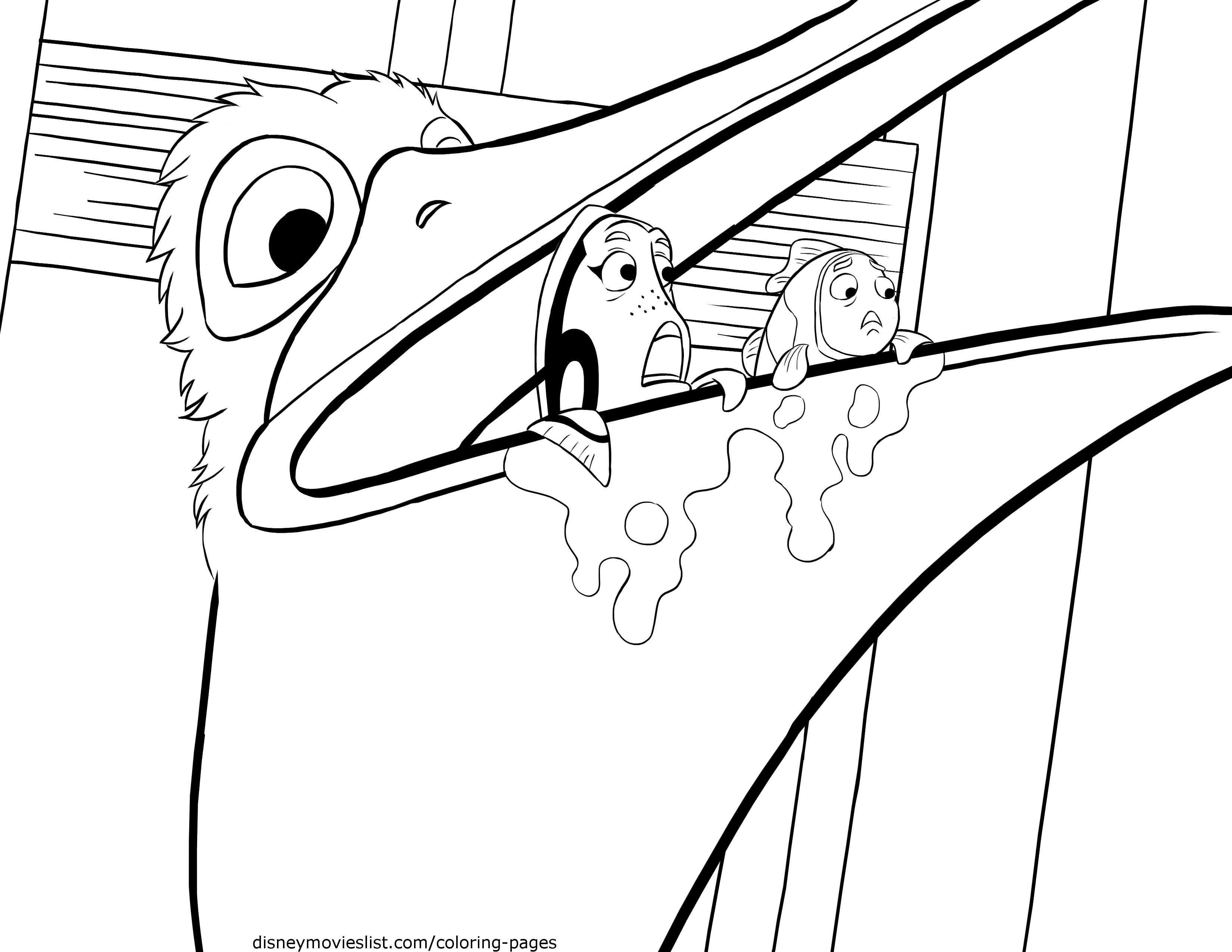3300x2550 Finding Nemo Dory Coloring Pages Disneys Nigel Marlin Page
