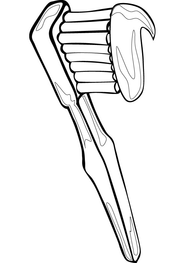 Toothbrush Coloring Page 595x842 Toothbrush Coloring Page