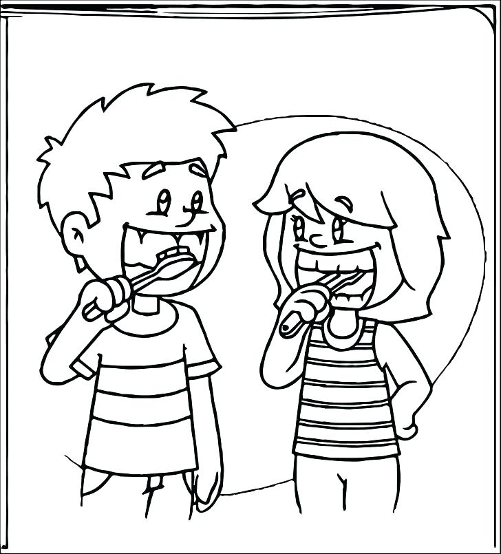 728x805 Brushing Teeth Coloring Sheets Brushing Teeth Coloring Pages Brush