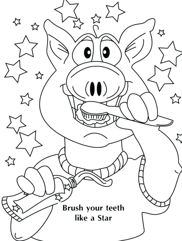 600x792 Free Dental Coloring Pages Tooth Coloring Pages Plus Brushing