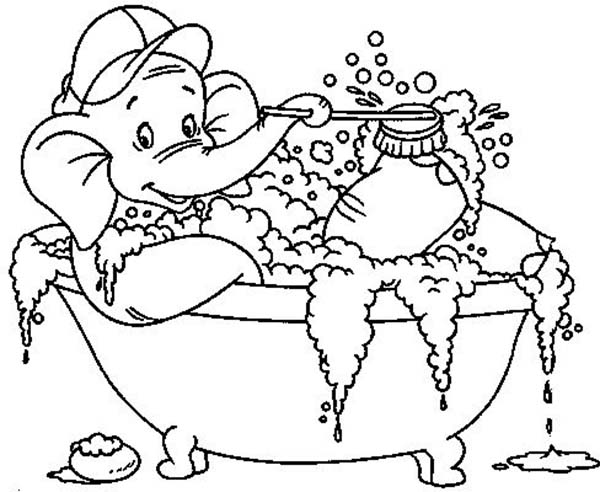 An Elephant Who Love To Bath Coloring Pages An Elephant Who Love 600x492 An Elephant Who Love To Bath Coloring Pages An Elephant Who Love