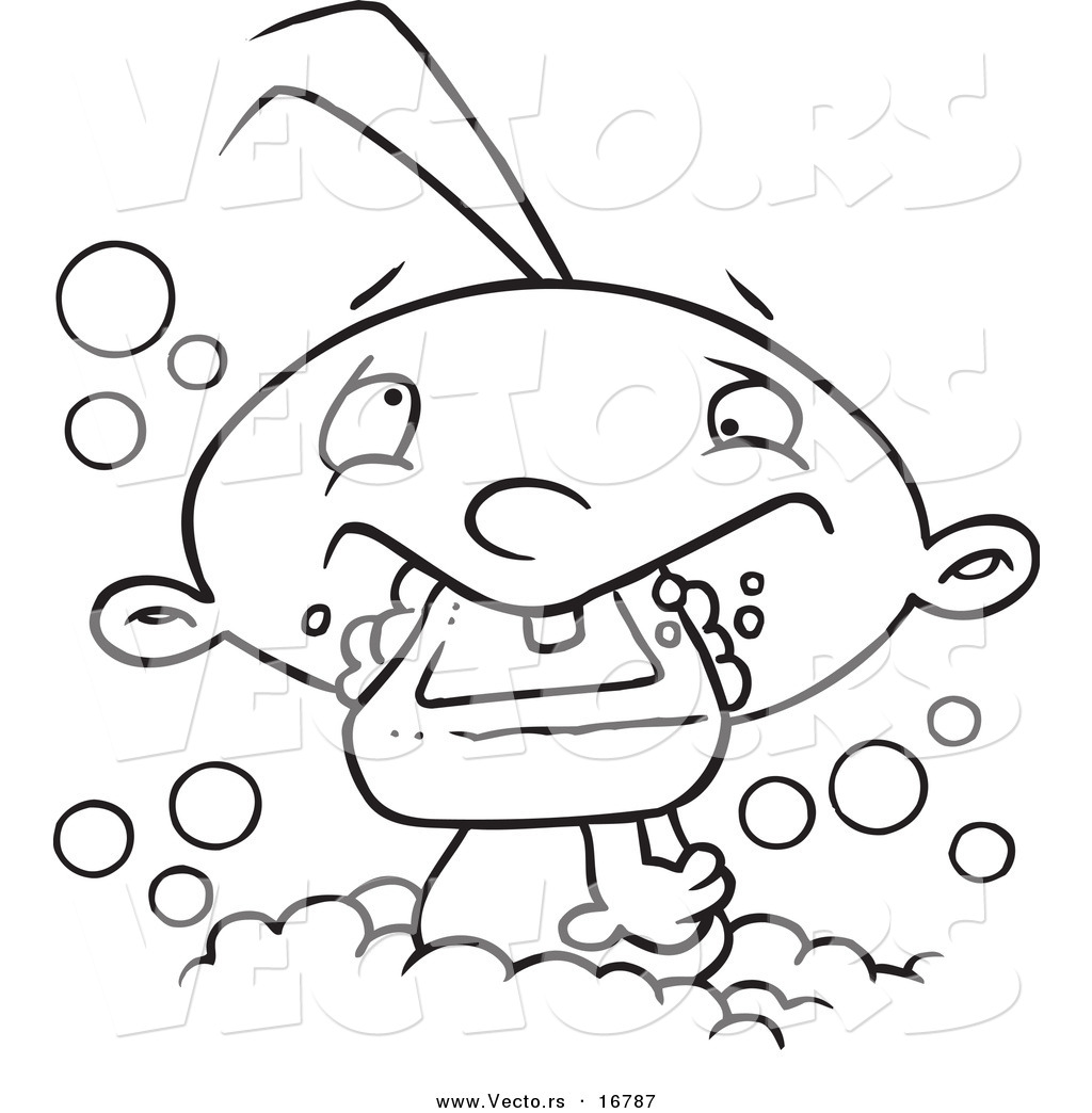 Vector Of A Cartoon Baby Boy Eating Soap In The Bath Tub 1024x1044 Vector Of A Cartoon Baby Boy Eating Soap In The Bath Tub