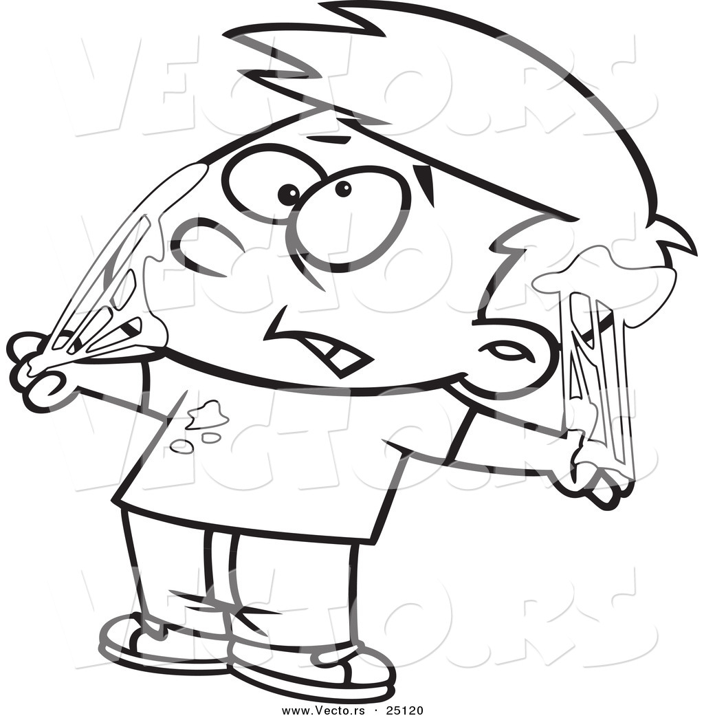 1024x1044 Vector Of A Cartoon Boy Tangled In Bubble Gum
