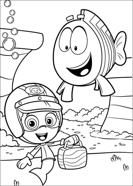 567x794 Kids N 25 Coloring Pages Of Bubble Guppies