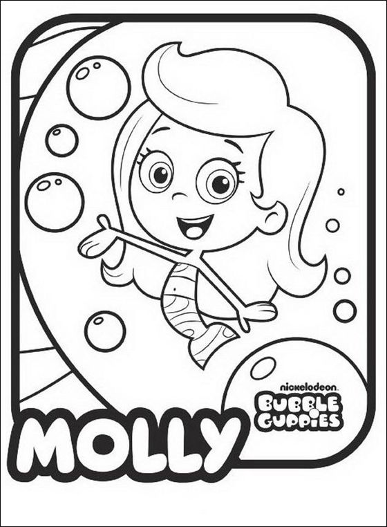 560x762 Bubble Guppies Molly Line Drawing Online Coloring Pagesjokilol