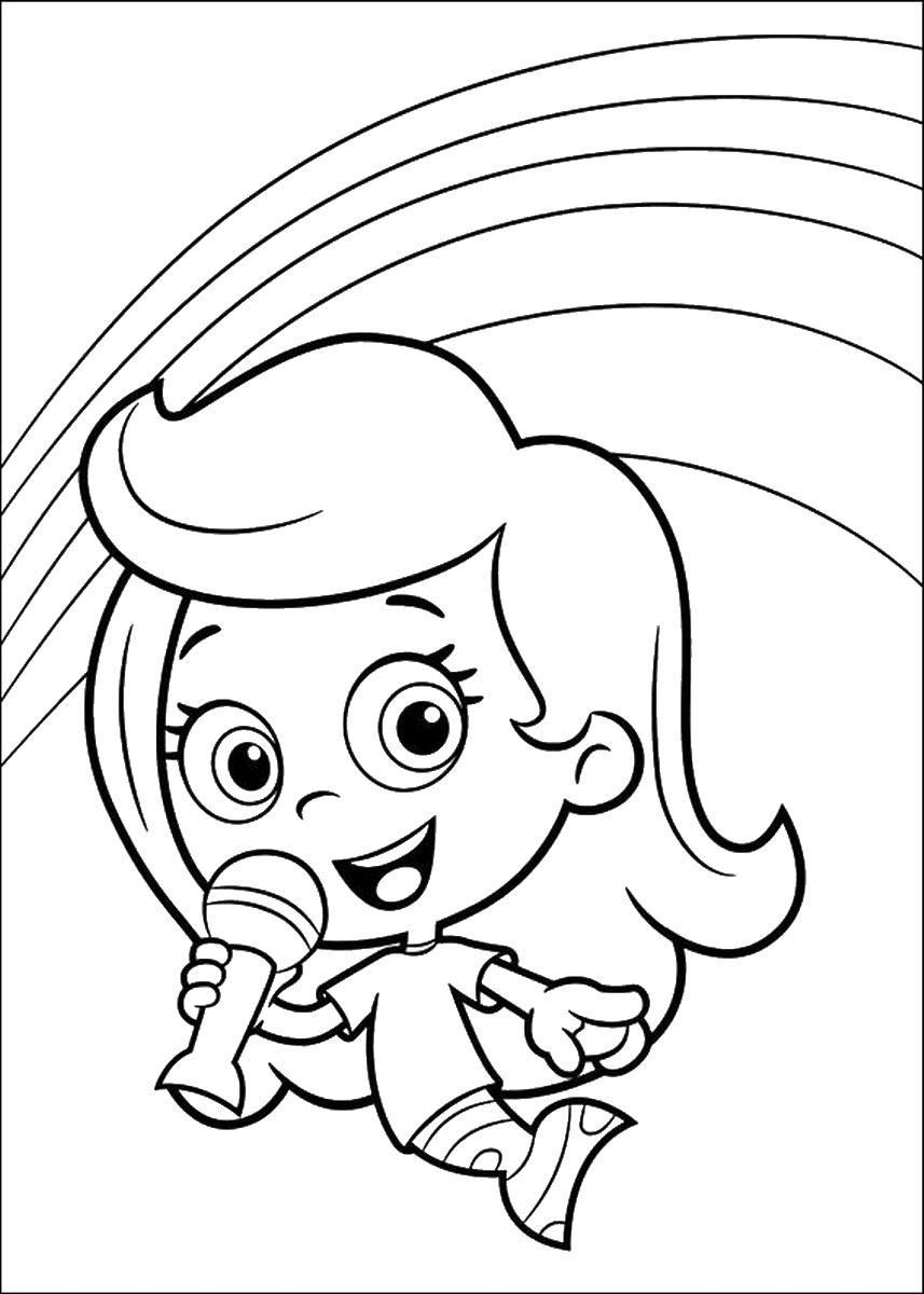 857x1200 Bubble Guppies Coloring Pages