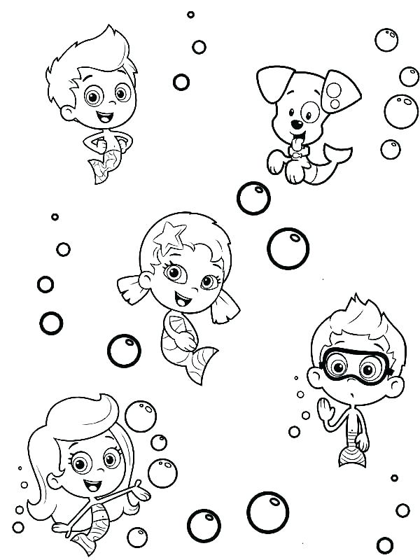 600x800 Bubble Guppies Colouring Pages To Print Bubble Guppy Coloring