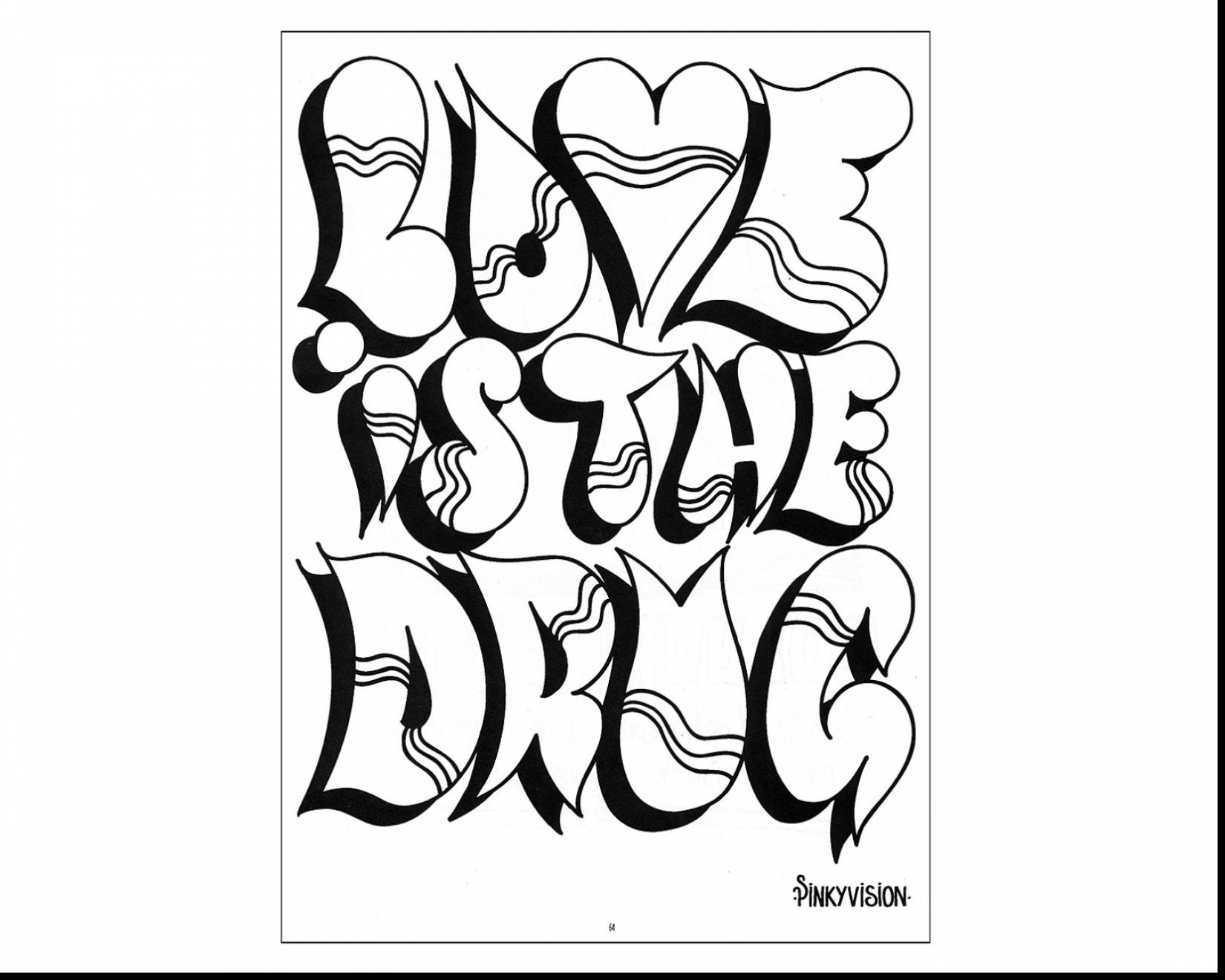 Bubble Letters Coloring Page 1650x1320 Bubble Letters Coloring Page