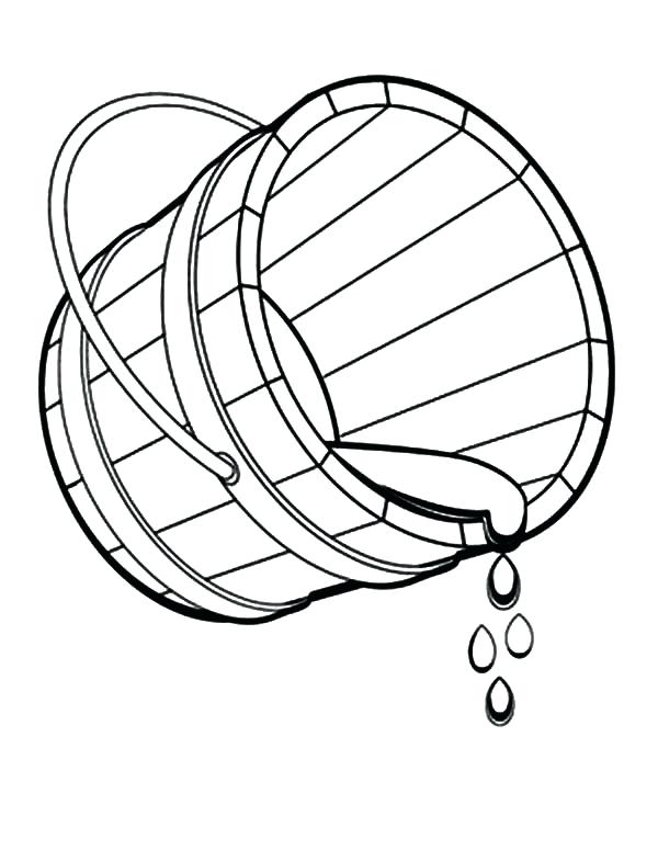 600x775 Water Coloring Page Bucket Spilling Water Coloring Pages