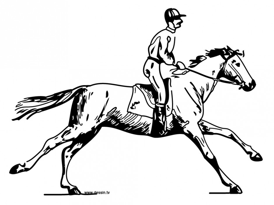 940x705 Coloring Horse With Horseman 157339 Horse And Rider Coloring Pages