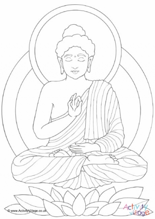 320x452 Buddha Colouring Page Alphabet Buddha And Learning