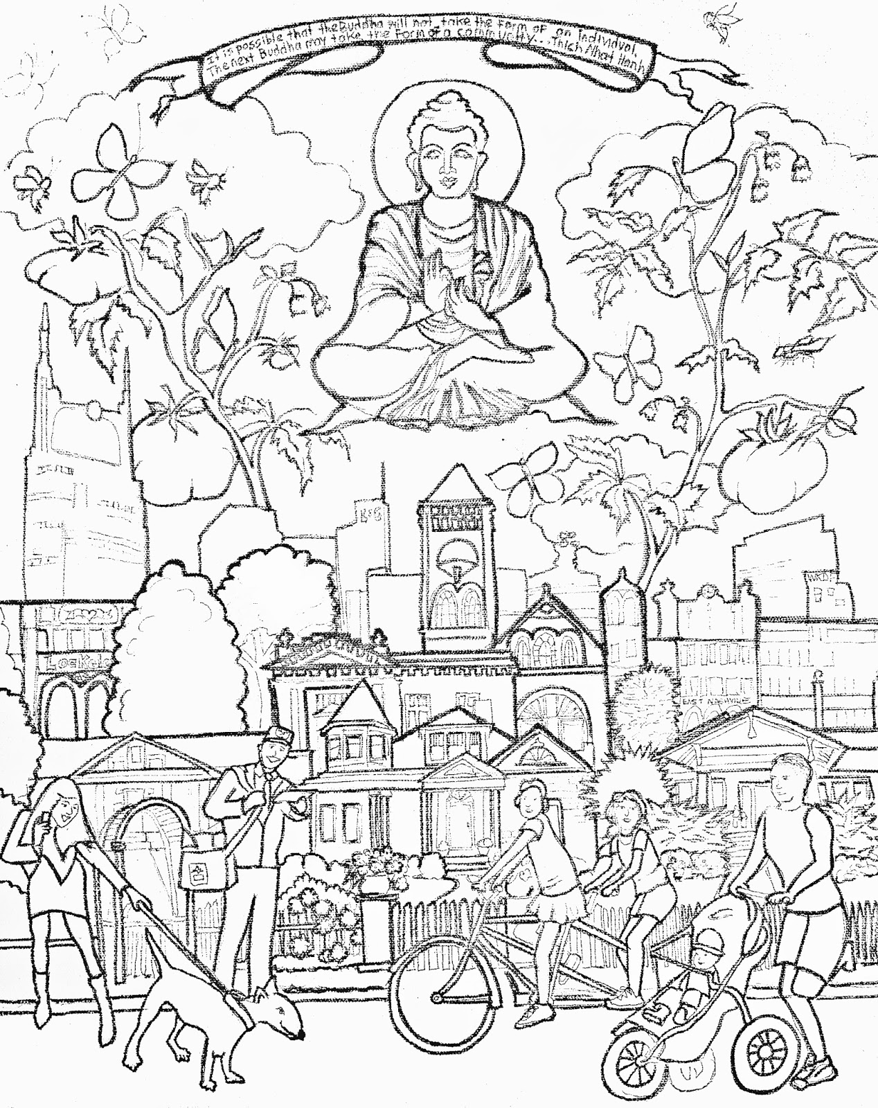 1268x1600 Buddhism Coloring Pages