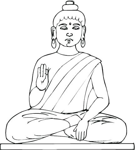 432x480 Buddhist Coloring Pages Click To See Printable Version Of Statue