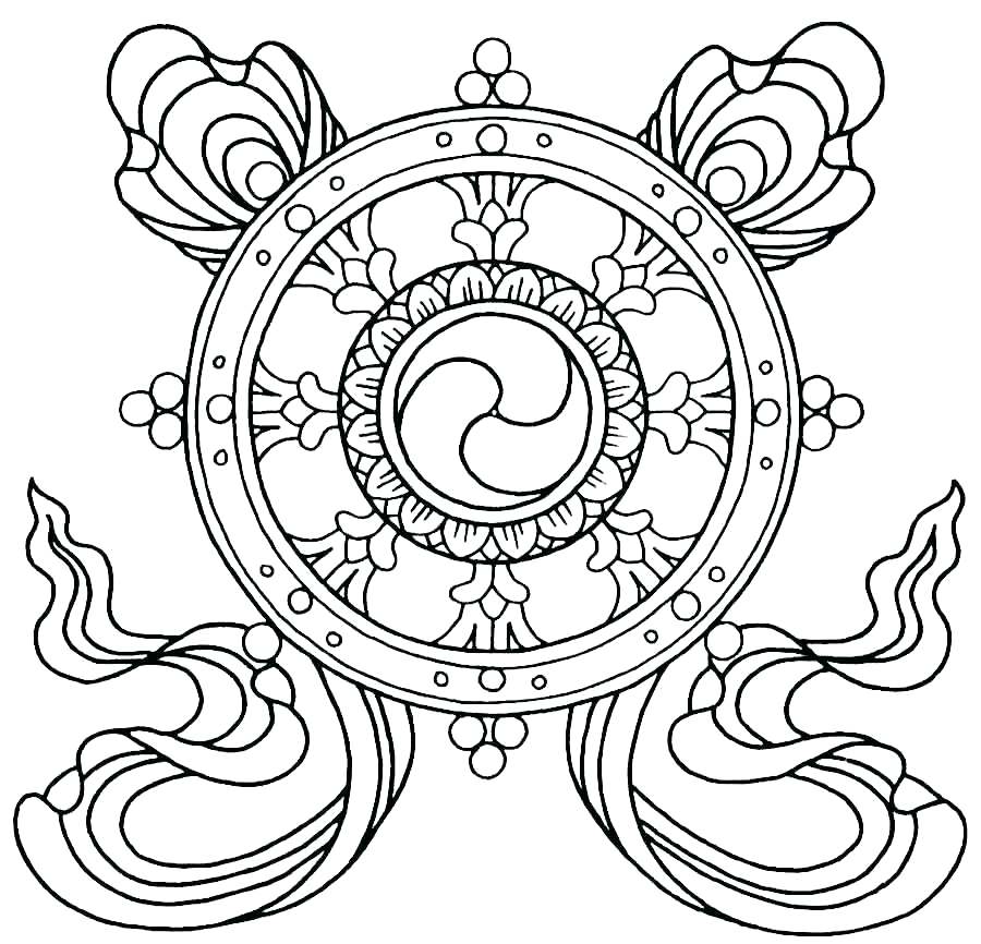 900x866 Buddha Coloring Pages Coloring Pages Symbols For Free
