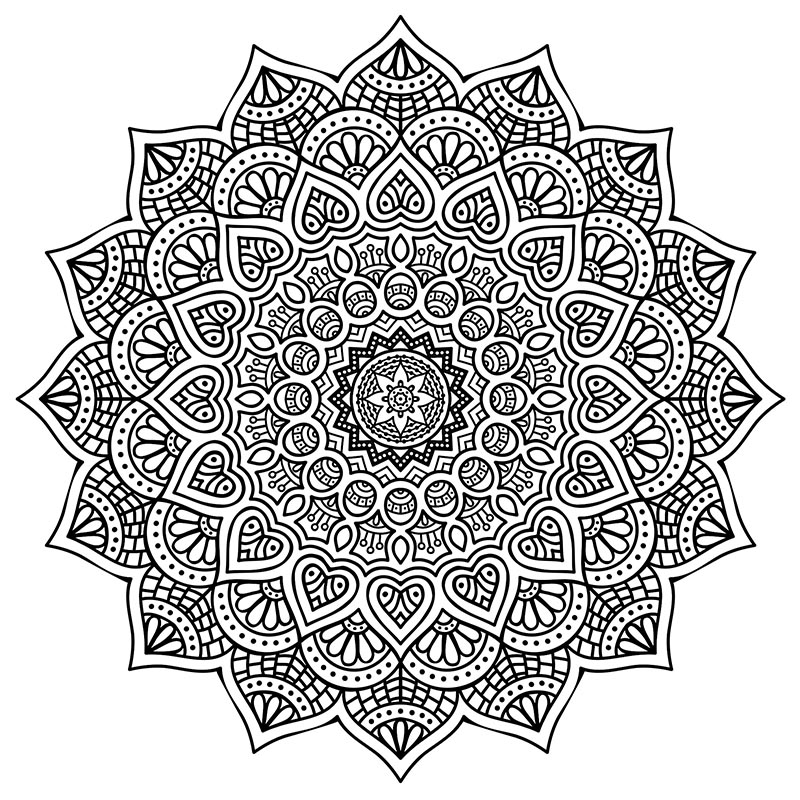 High Resolution Mandala Coloring For Stress Relief Free Download 800x800 High Resolution Mandala Coloring For Stress Relief Free Download