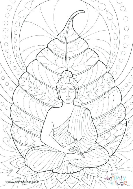 Buddha Coloring Pages 460x650 Buddha Coloring Pages