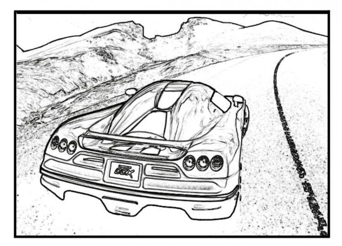 700x503 Bugatti Veyron Sports Fast Car Coloring Pages Free Online Cars