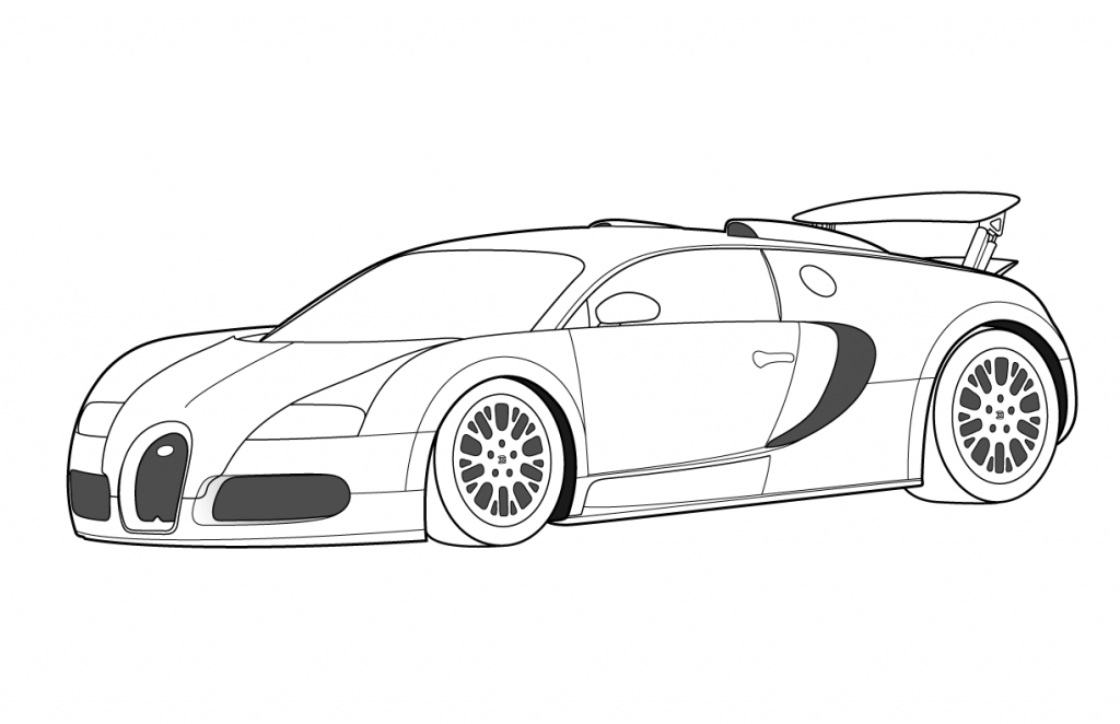 Bugatti Chiron Coloring Page at GetColorings.com | Free printable ...