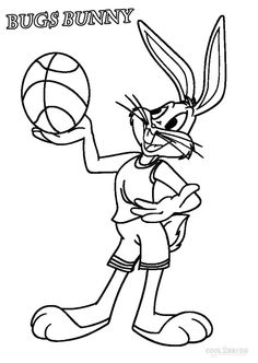 236x332 Bugs Bunny Basketball Coloring Page Coloring Pages