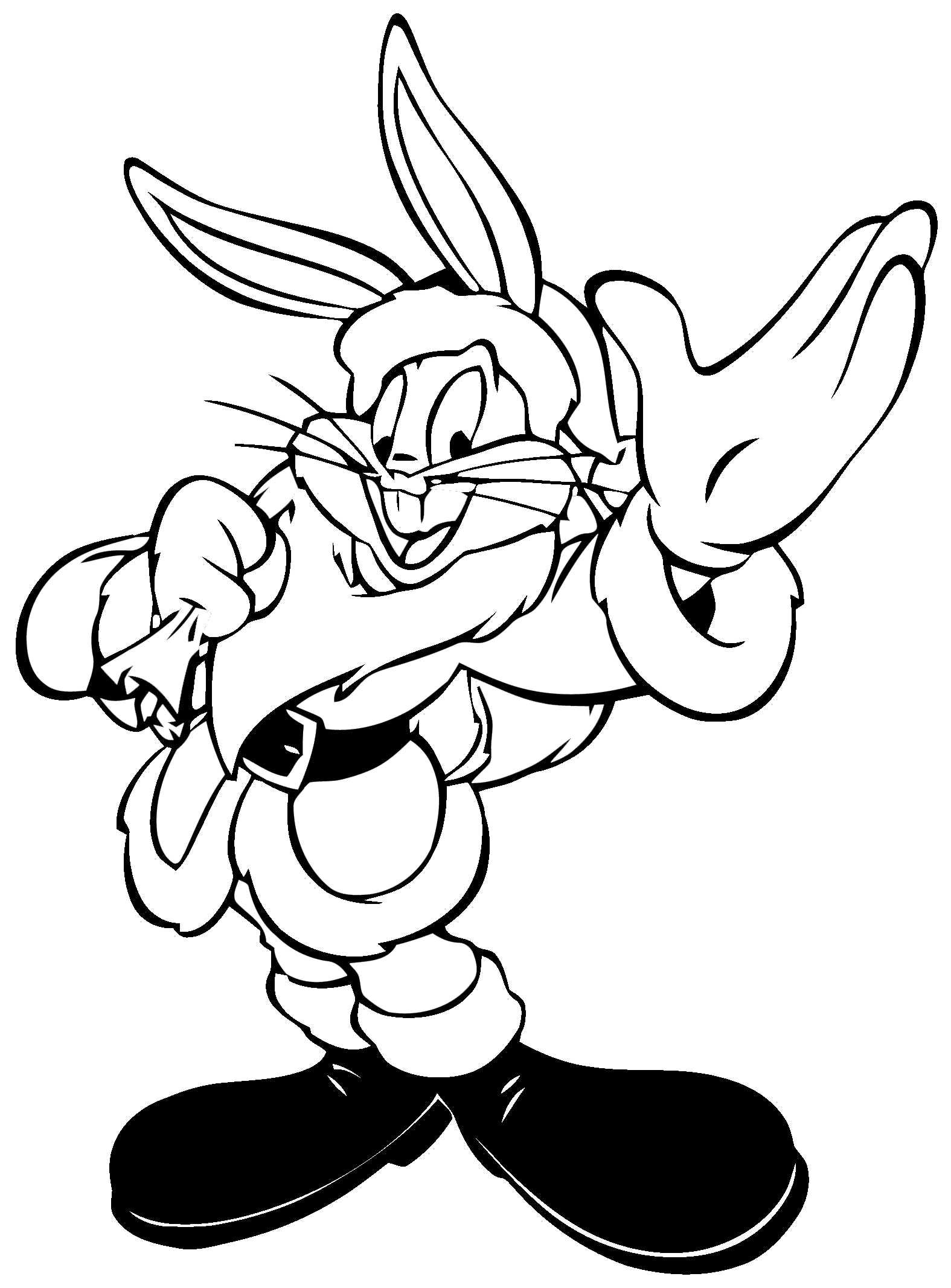 Bunny Coloring Bugs Pages Baby Lola Buster Babs Tunes Looney ...