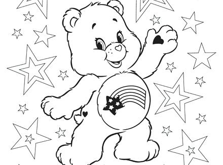 440x327 Bear Coloring Pages Meet Cares Bear Care Bears Coloring Page Build