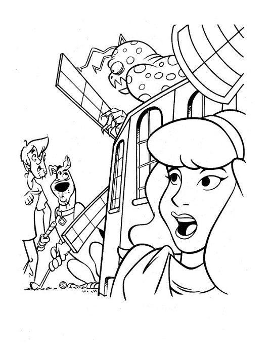 540x700 A Monster Hiding In A Building Coloring Page Animal Pages