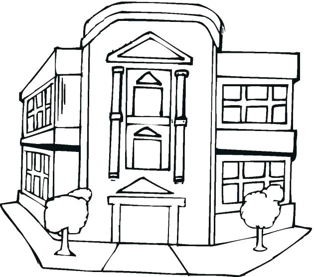 630x556 Coloring Pages Of School Building Devon Creamteas