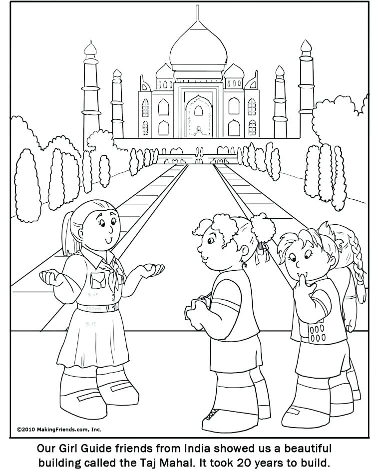 Taj Mahal Coloring Page 757x945 Taj Mahal Coloring Page