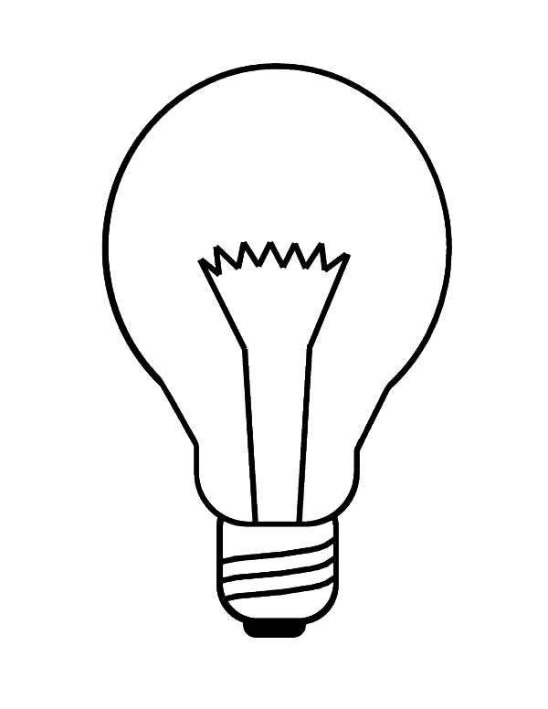 Incandescent Light Bulb Coloring Pages 600x776 Incandescent Light Bulb Coloring Pages