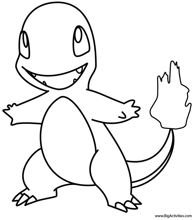 751x851 Pokemon Coloring Pages Charmander For Good Print Page Dringrames