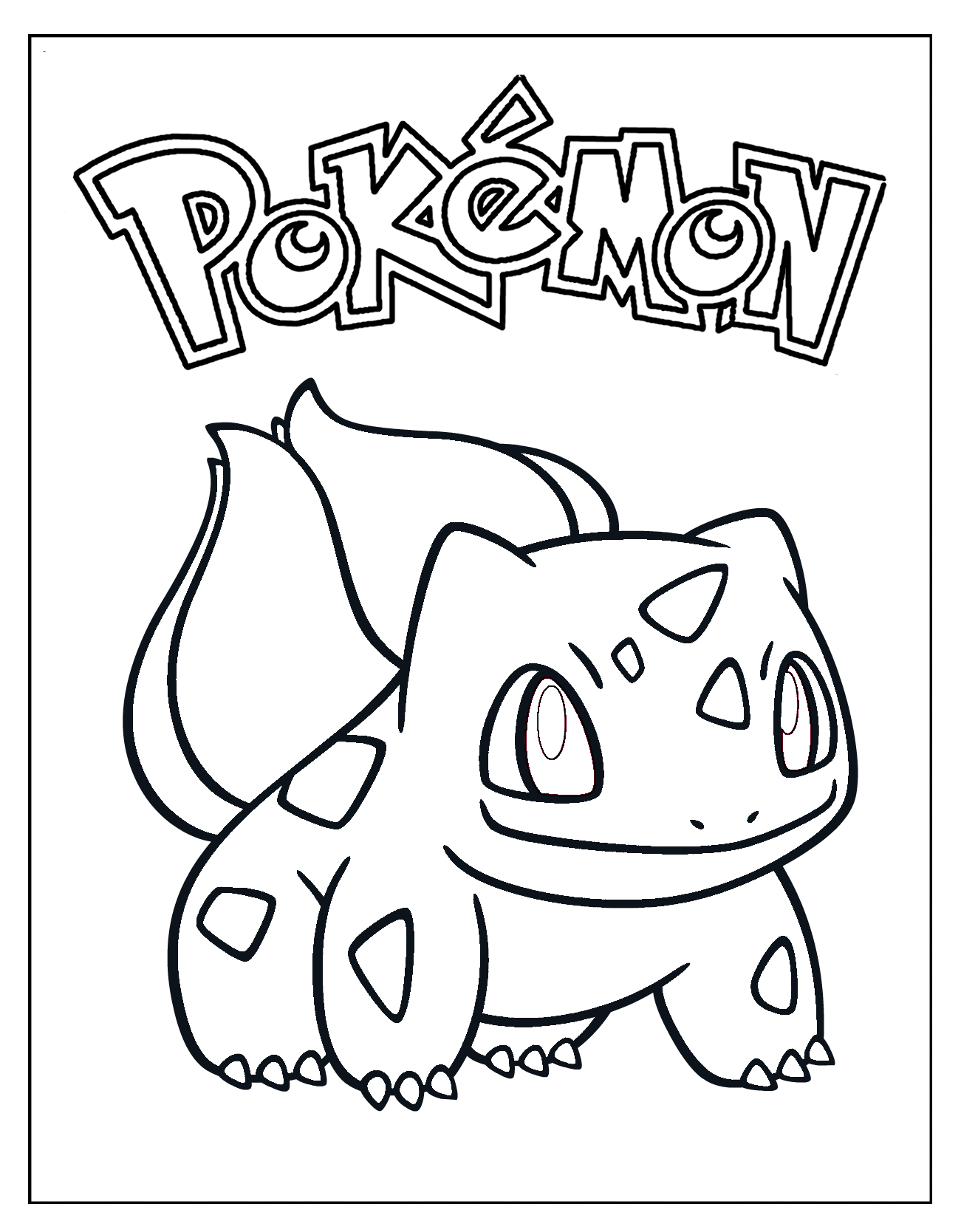 1301x1668 Projects Idea Of Bulbasaur Coloring Page Pages Printable Pokemon