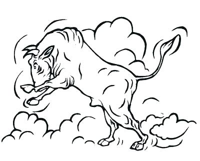 400x322 Bull Coloring Page