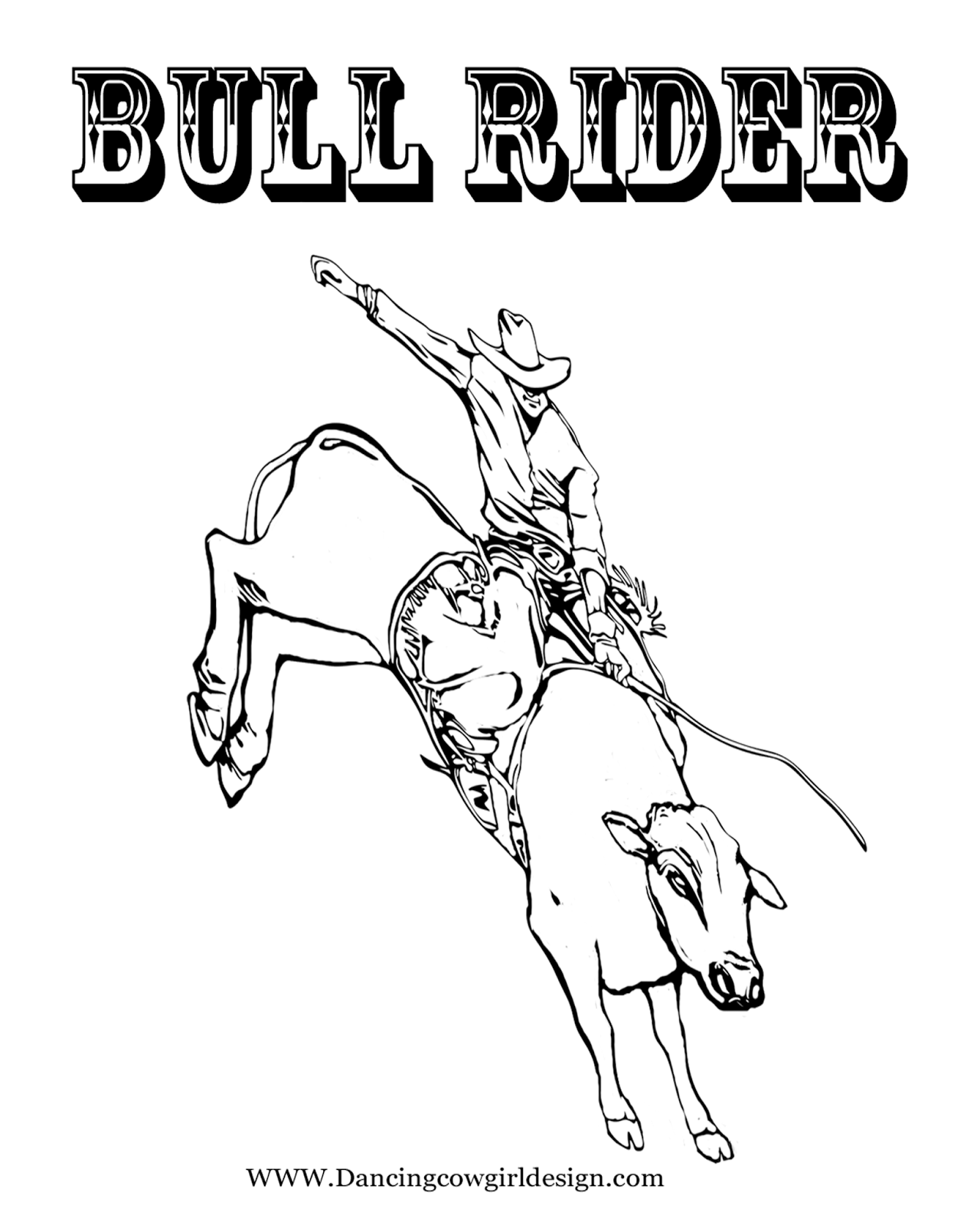 1280x1600 Unique Pbr Coloring Pages Bull Rider 8x10 300