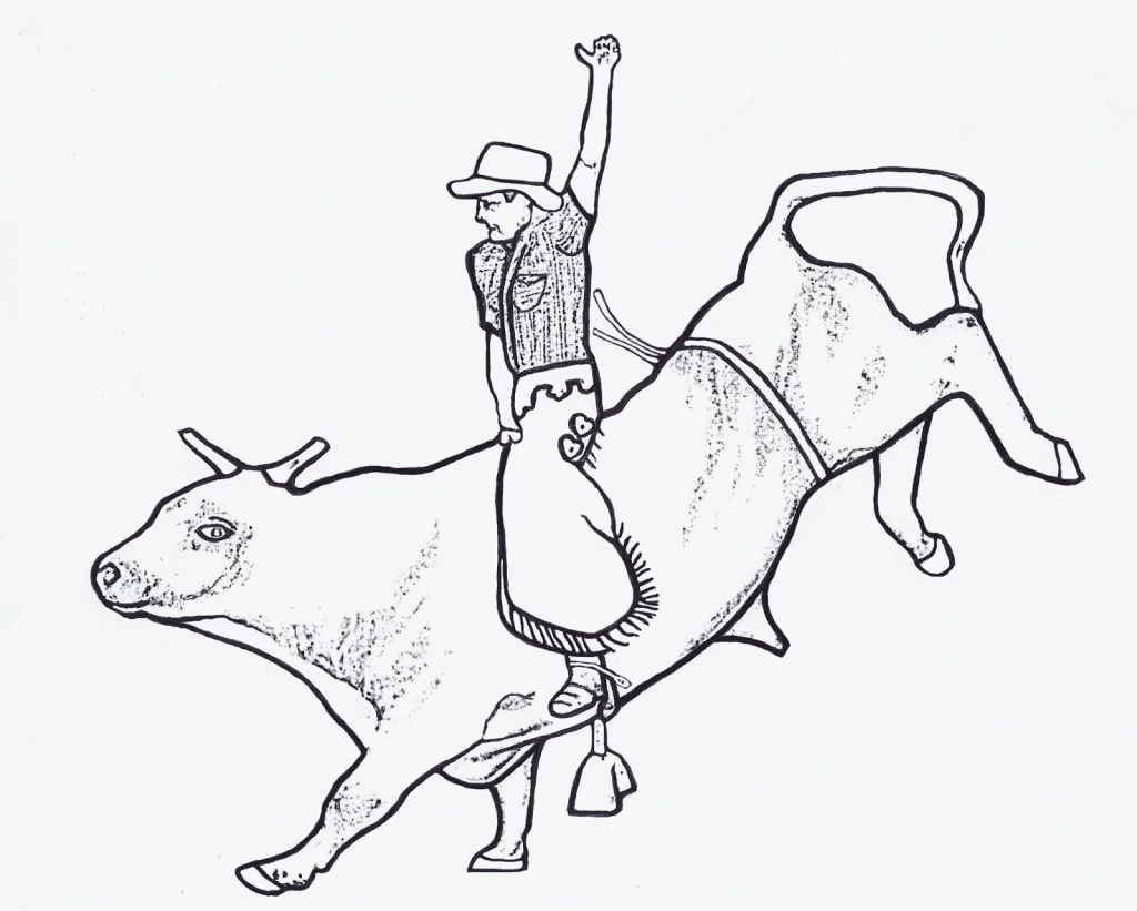1024x821 Bull Riding Coloring Pages Coloring Pages Bull Riding