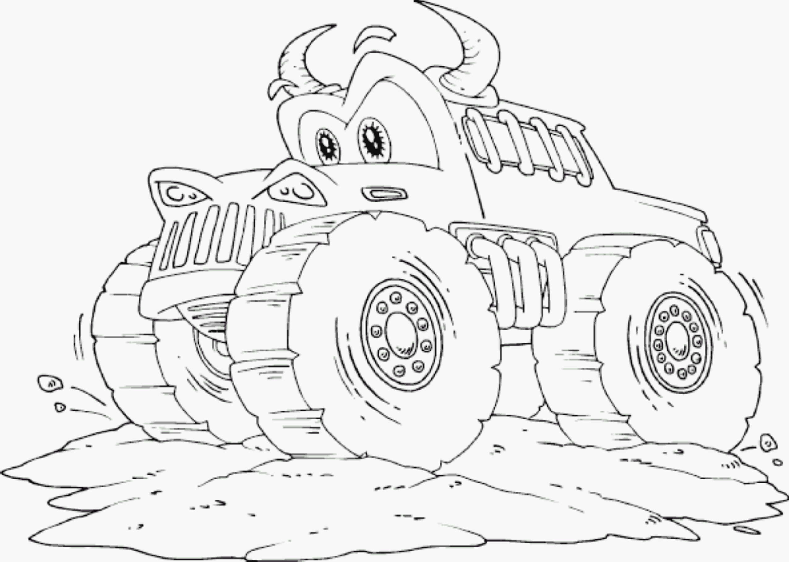 2551x1818 Bulldozer Monster Truck Coloring Pages Printable Kids Colouring