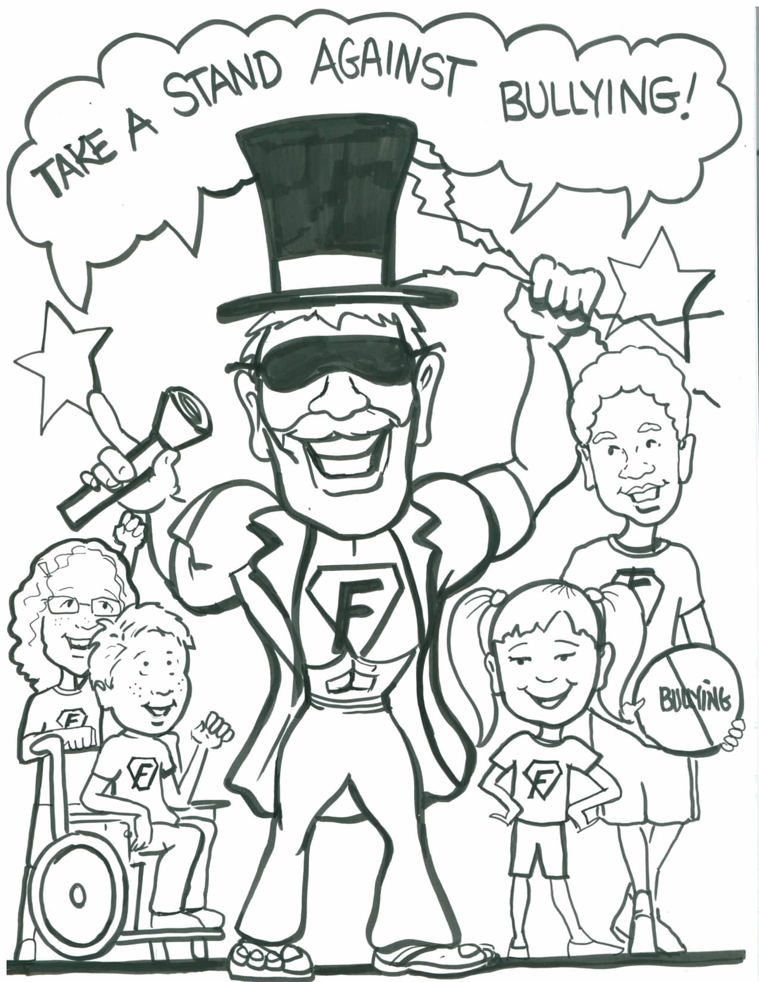 Bullying Coloring Pages 2550x3300 Bullying Coloring Pages
