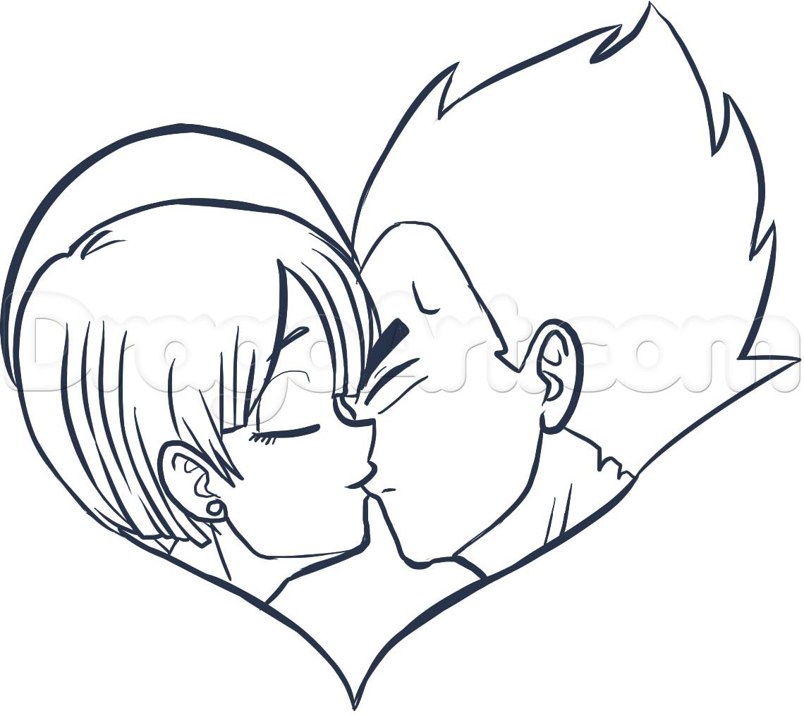 Vegeta And Bulma Drawing 1140x1015 Vegeta And Bulma Drawing