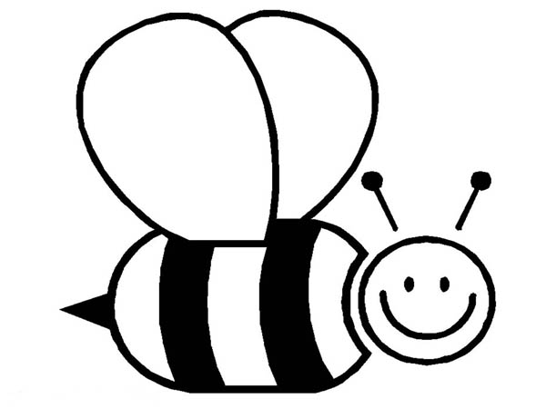 600x450 Big Fat Bumblebee Flying Around Coloring Page