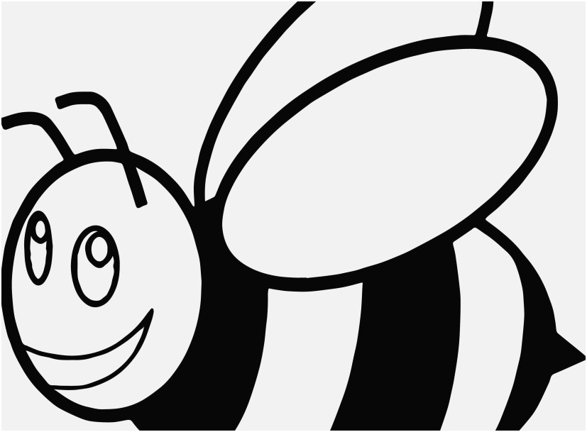 827x609 Bee Coloring Page Photo Bee Coloring Pages New Cute Cartoon Bumble