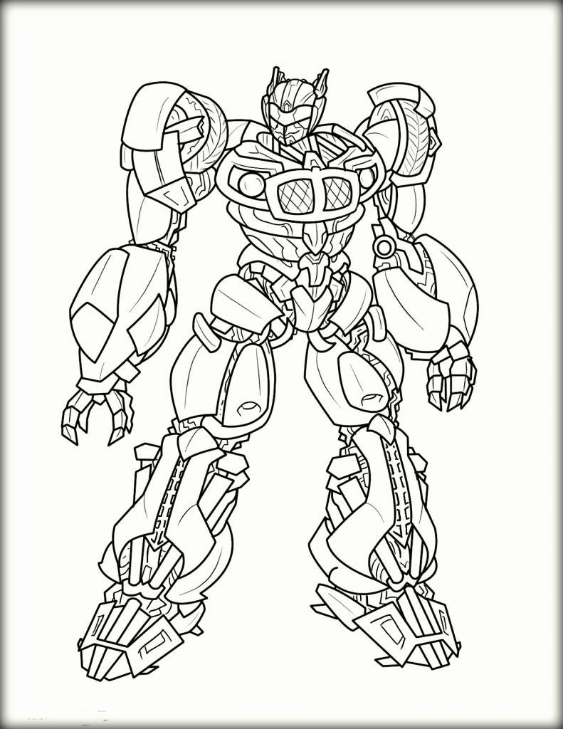 Bumblebee Coloring Transformer Printable Transformers Clipart Sketch ...