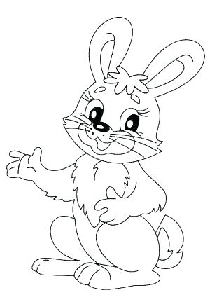 300x431 Free Printable Rabbit Silhouette Coloring Pages Kids Coloring